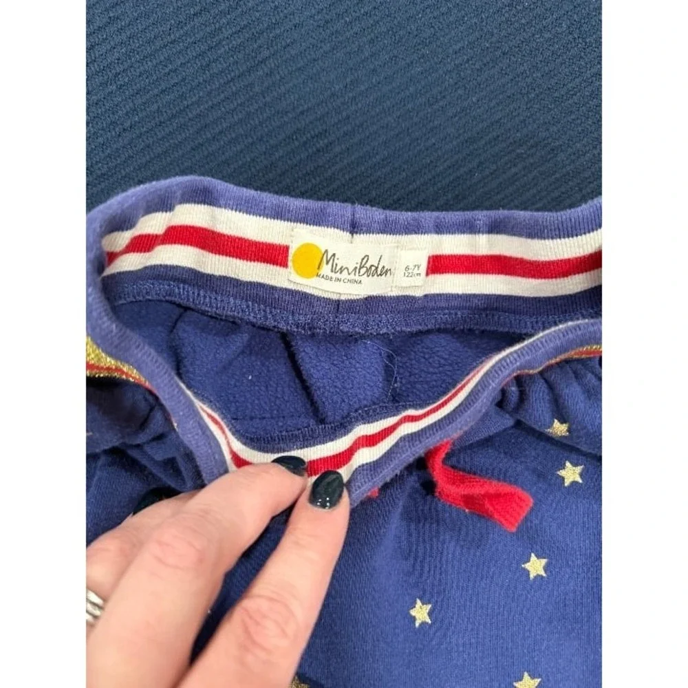 Mini Boden 6-7Y Sweatshirt Skirt Stars